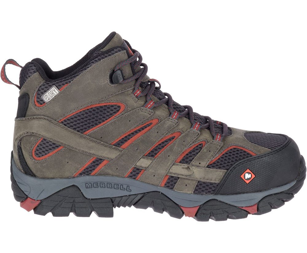 Merrell Boots Brown - Moab Vertex Mid Waterproof Comp Toe - Mens 41LMYFSIT